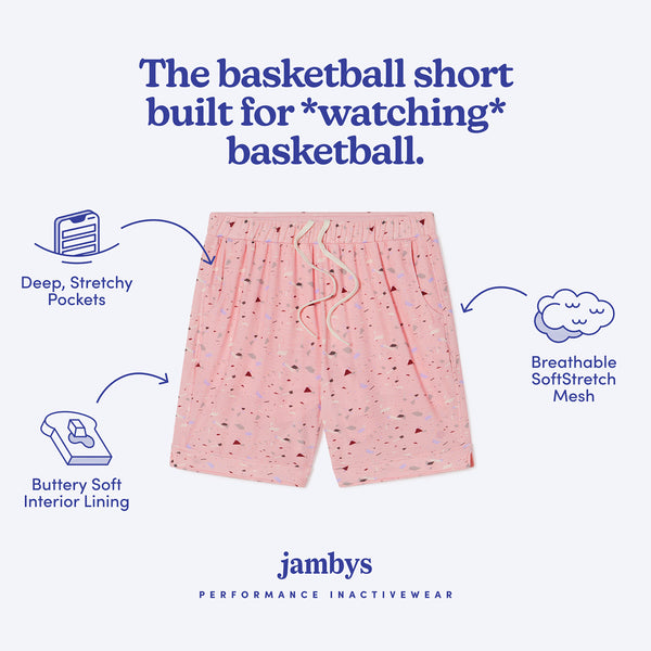 Flamingo Terrazzo Basketball Shorts