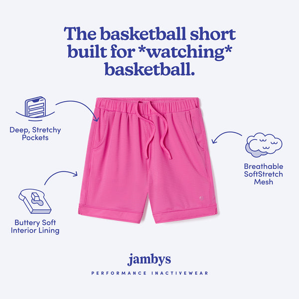 Hotter Pink Basketball Shorts