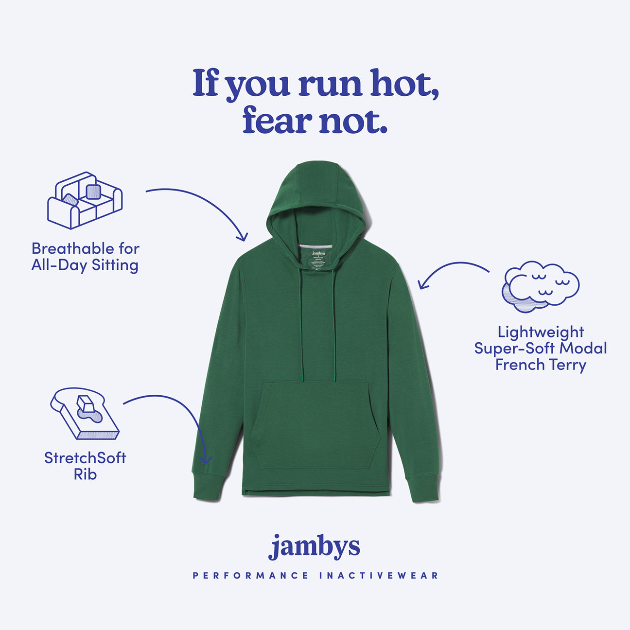 Lightweight Hoodie House Hoodie Jambys Hunter Green