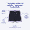 Navy/Lavender SoftStretch Basketball Shorts