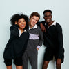modelsizing1: Marisa is 5’8” and wearing a small. | modelsizing2: Kenny is 6'1" and wearing a medium. | modelsizing3: Tope is 6'2" and wearing a medium. 