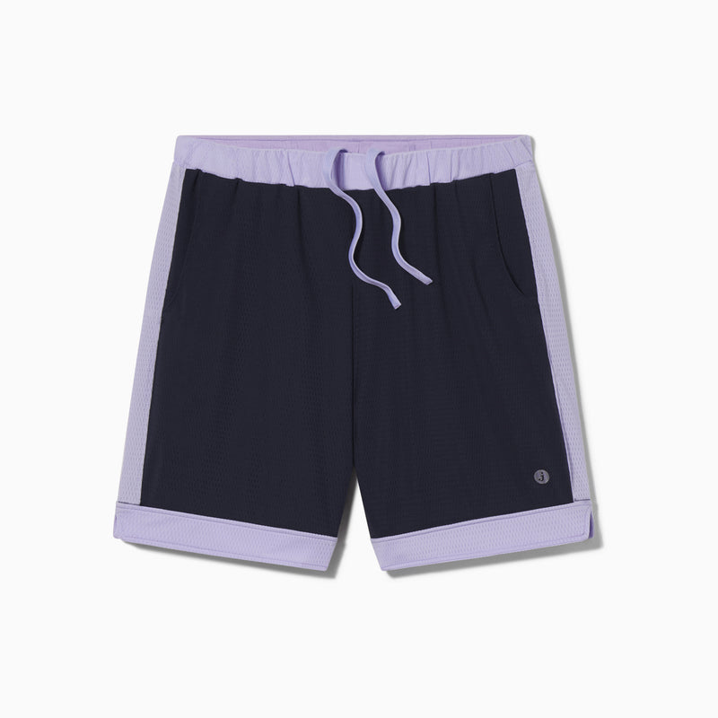 Navy/Lavender SoftStretch Basketball Shorts