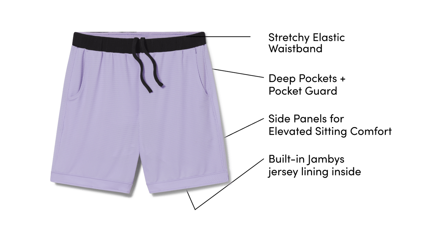 Mesh Shorts with Built-in Liner | SoftStretch Basketball Shorts | Jambys | Black Leopard
