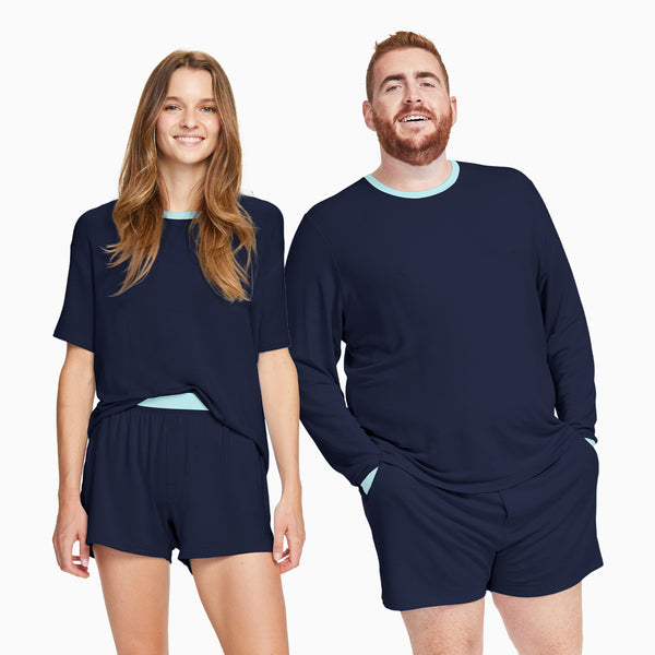 modelsizing1: Nicola is 5'6" and wearing a small. | modelsizing2: Cody is 5'11" and wearing a large. | first: mens, womens, best-sellers, bottoms, jambys, tops