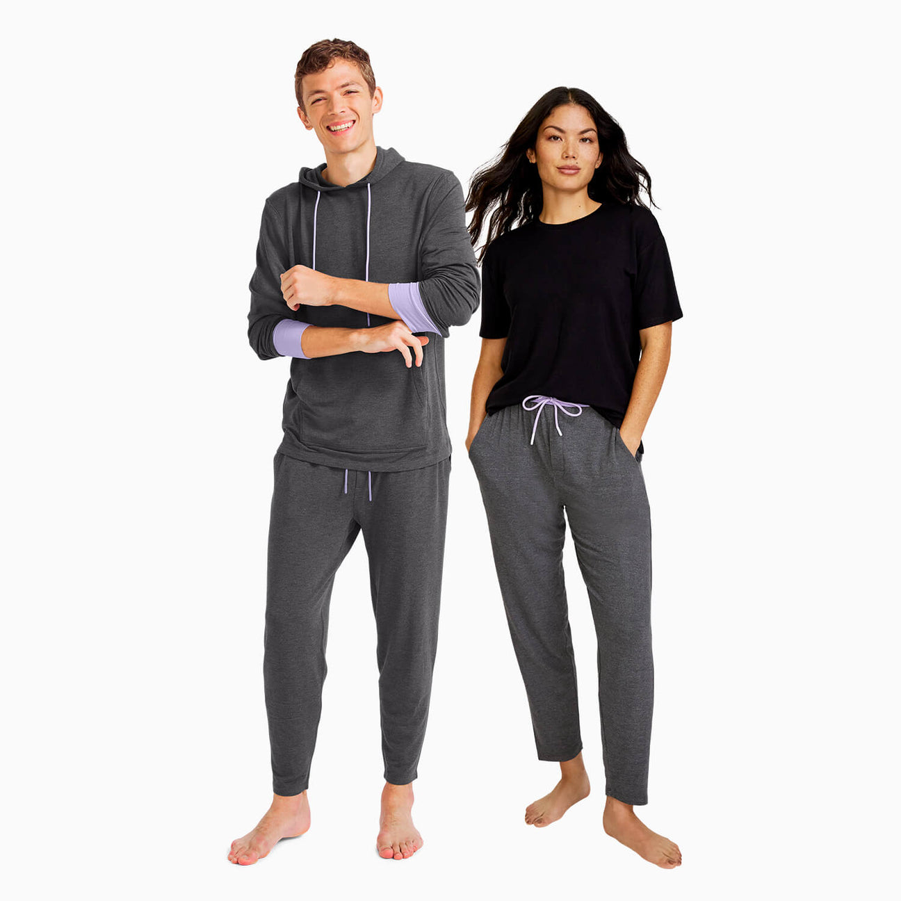 Breathable No-Sweat Sweatpants | Long Jambys | Jambys | Gray/Lavender