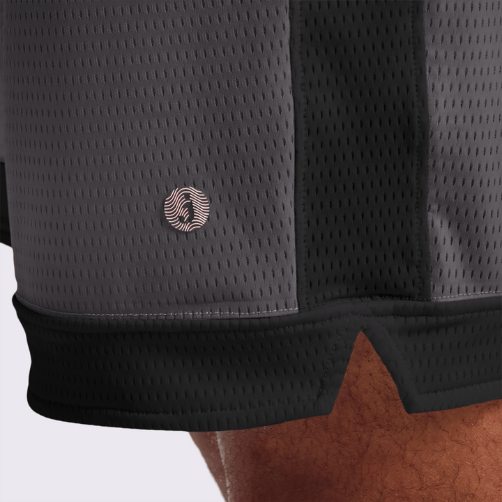 Gray/Black SoftStretch Basketball Shorts - Jambys