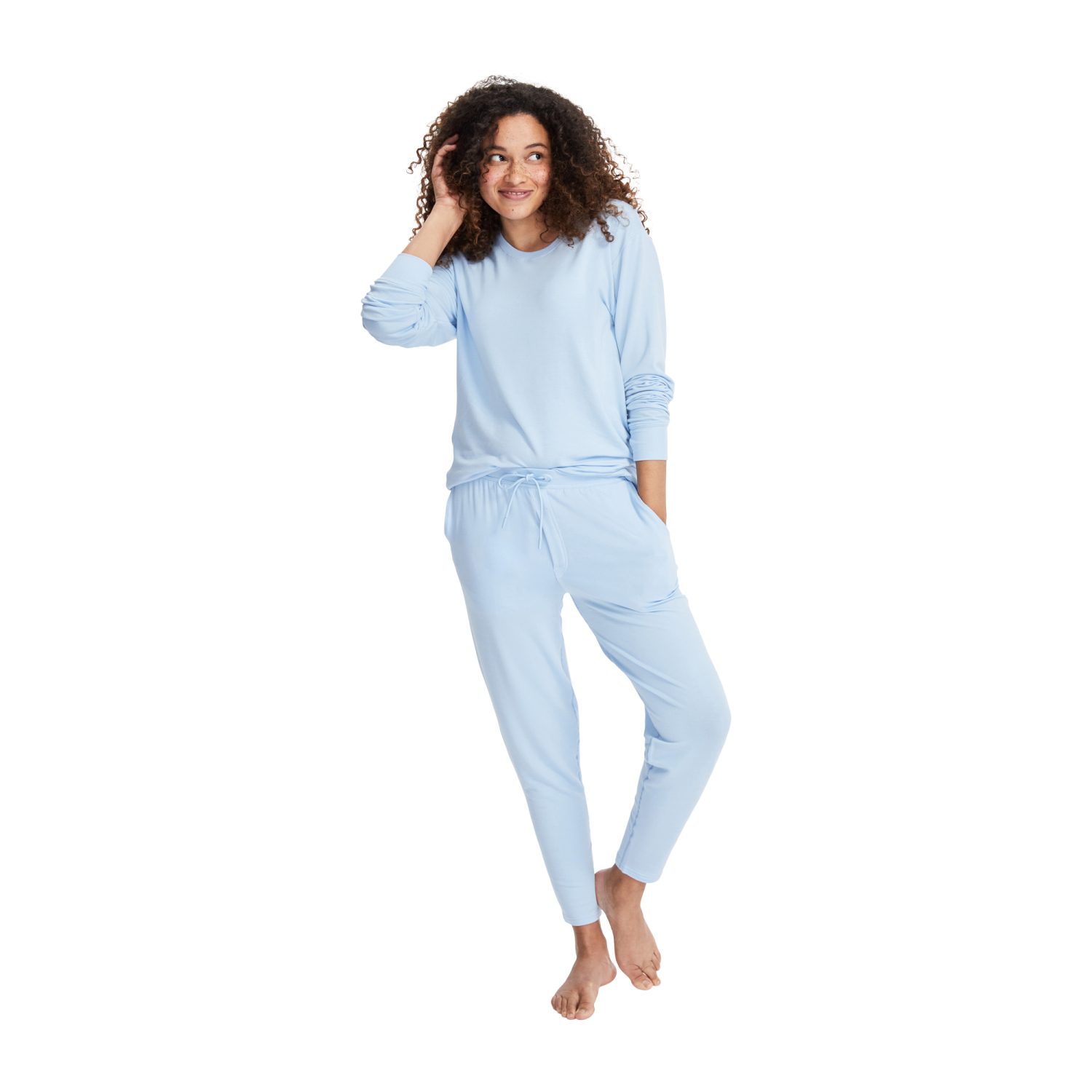 modelsizing1: Naja is 5’8” and wearing a small. | type: women