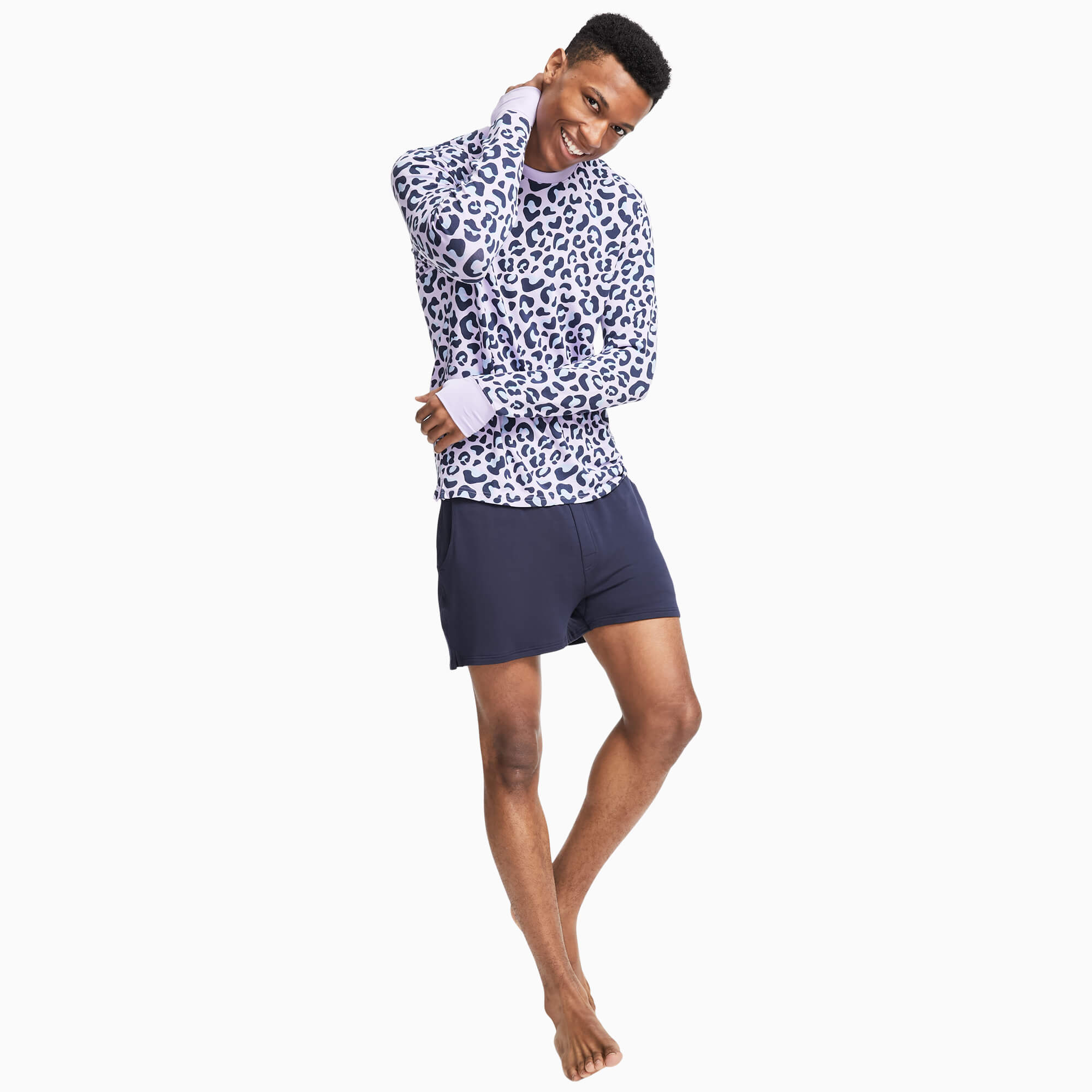 Boxers With Pockets | House Shorts | Jambys | Navy/Mint