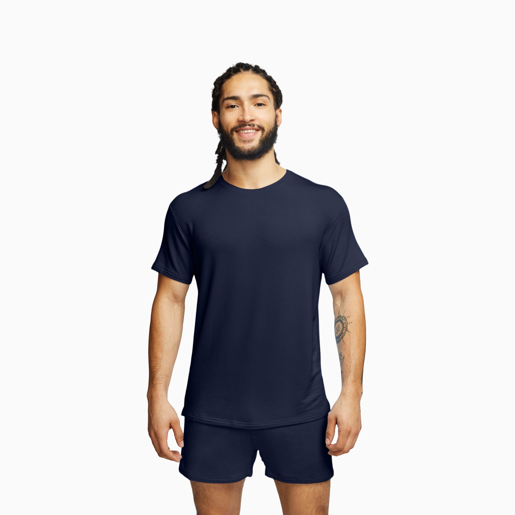 modelsizing1: Laurencio is 5’11” and wearing a medium. | first: mens, womens, best-sellers, tops, bottoms | type: men